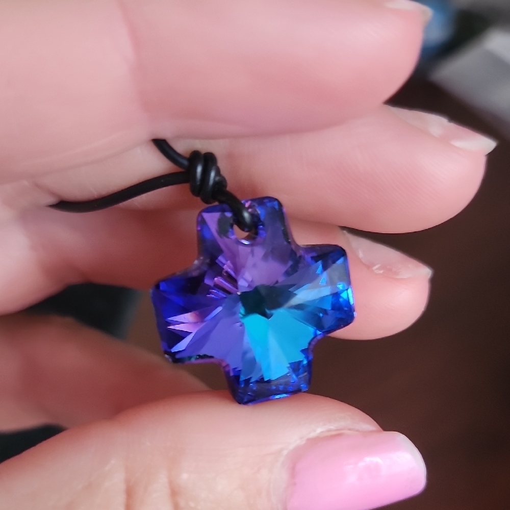 Queenberry Swarovski Crystal Elements Heliotrope … - image 4